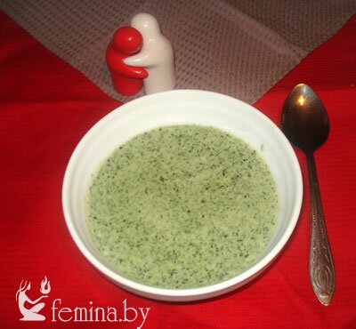 сливочный суп-пюре со шпинатом