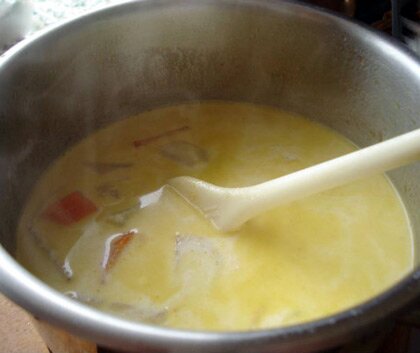 Сырный суп приготовление
