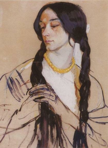 Зинаида Серебрякова. Портрет О.К. Лансере.jpg