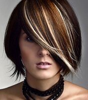 Мелирование на черные волосы - специфика и техники Мелирование на черные волосы - специфика и техники