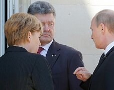  Путин и Порошенко пообщались во Франции